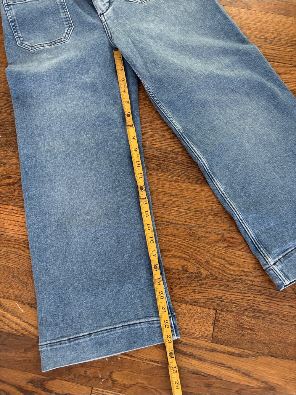 Maeve Blue Cropped Wide-Leg Jeans - Picture 8 of 9